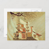 Het Dorp van de winter Briefkaart (Voorkant / Achterkant)