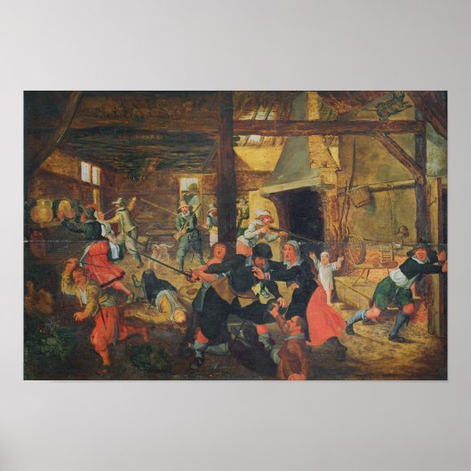 Het dorp van een Boerderij Poster (Voorkant)