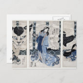 Het dorp Yatsuhashi bij Okasaki Briefkaart (Voorkant / Achterkant)