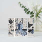 Het dorp Yatsuhashi bij Okasaki Briefkaart (Staand voorkant)