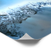 Het dorpje Gingerbrood in de sneeuw | AI Art. Poster (Hoek)