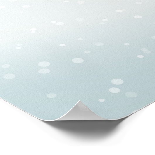 Het dorpslandschap in de winter met sneeuw bedekt poster (Hoek)