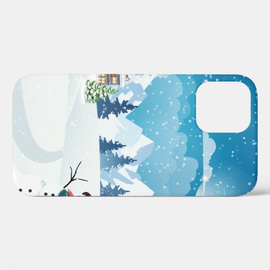 Het dorpswinterlandschap met sneeuw bedekt Case-Mate iPhone case (Achterkant (horizontaal))