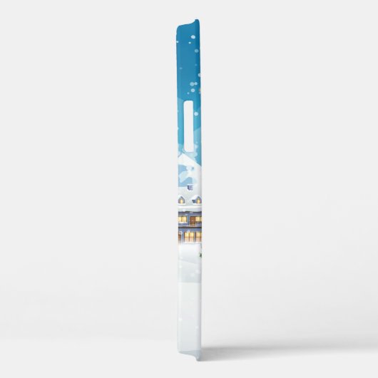 Het dorpswinterlandschap met sneeuw bedekt Case-Mate iPhone case (Achterkant / Rechts)