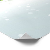 Het dorpswinterlandschap met sneeuw bedekt poster (Hoek)
