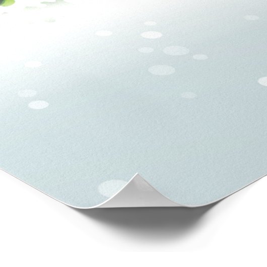 Het dorpswinterlandschap met sneeuw bedekt poster (Hoek)