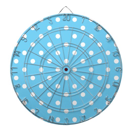 HET DOT Blue Polka Dot Dart Board Dartbord (Voorkant)