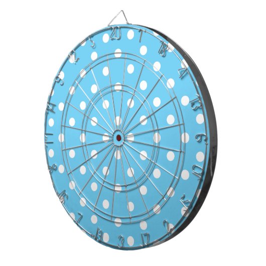 HET DOT Blue Polka Dot Dart Board Dartbord (Voorkant Rechts)