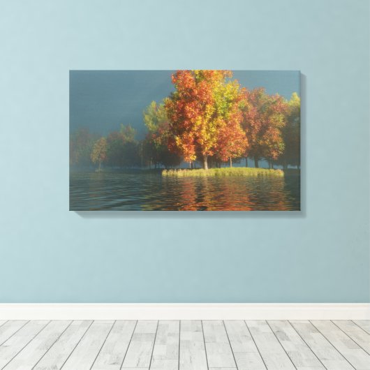 Het draaien canvas afdruk (Insitu (Houten vloer))