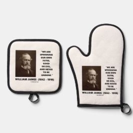 Het draaien van onze eigen Fates Good of Evil Jame Ovenwant & Pannenlap Set