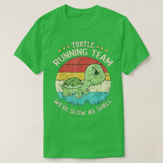 Het draaiende team van de schildpad was traag toen t-shirt (Design voorkant)