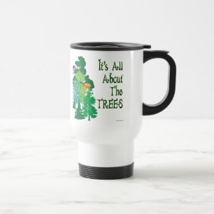 Het draait allemaal om de groene slogan Trees Reisbeker