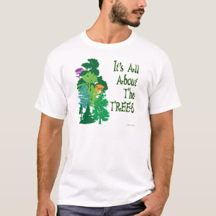 Het draait allemaal om de groene slogan van bomen t-shirt