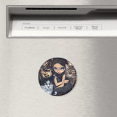 "Het draait allemaal om de Katten" Magneet (Insitu (Vaatwasser))