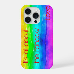 Het draait allemaal om de regenboog liefde 03 iPhone 15 pro hoesje