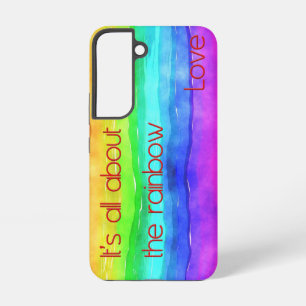 Het draait allemaal om de regenboog liefde 03 samsung galaxy hoesje