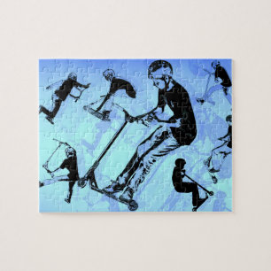 Het draait allemaal om de scooter. - Scooter Trick Legpuzzel