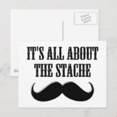 Het draait allemaal om de Stache Briefkaart (Voorkant / Achterkant)