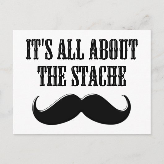 Het draait allemaal om de Stache Briefkaart (Voorkant)