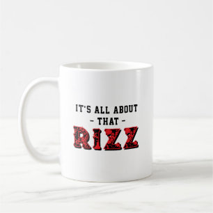 Het draait allemaal om die Rizz Rood Grijs Koffiemok