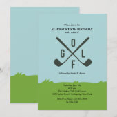 Het draait allemaal om Golfuitnodiging Kaart (Voorkant / Achterkant)