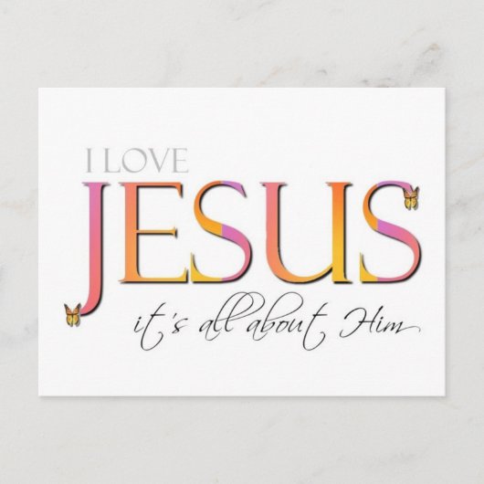 Het draait allemaal om hem Briefkaarten (Voorkant)