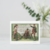 Het dragen van de Green Sheetmusic Briefkaart (Staand voorkant)