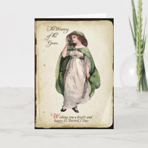 Het dragen van de Green St. Patrick's Day Card Kaart