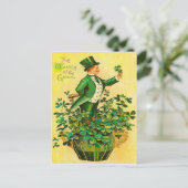 Het dragen van de groene dag van St. Patrick Briefkaart (Staand voorkant)