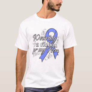 Het dragen van een Periwinkle Ribbon voor Mijn Her T-shirt