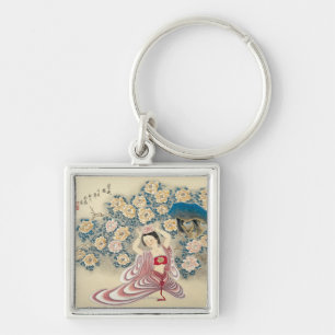 Het dragen van een ventilator in het hoofd sleutelhanger