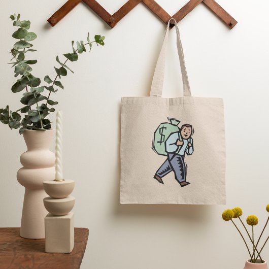Het dragen van een zak geld tote bag