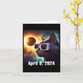 Het dragen van zonnebril verduistert kleurrijke Po Kaart (Gele Bloem)