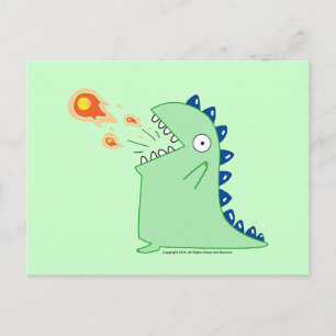 Het Dragon-Briefkaart is flamey Briefkaart