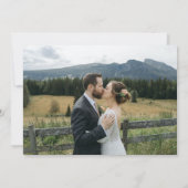 Het drie Hand-Schrijvende Manuscript van de Foto's Bedankkaart (Achterkant)