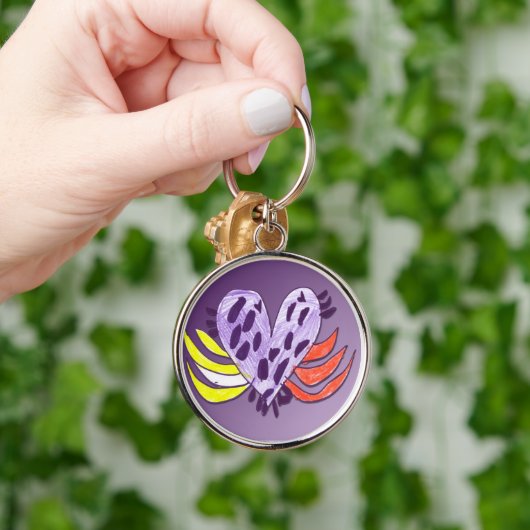 Het drijven het Ontwerp Keychain van het Hart (Hand)