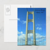Het drijven over de Brug Mackinac Briefkaart (Voorkant / Achterkant)