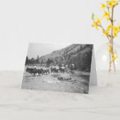 Het drijven pakmuilezels over een rivier kaart (Gele Bloem)