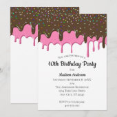 Het drijven van het Bevroren met Sprinkles Birthda Kaart (Voorkant / Achterkant)