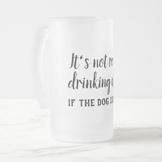 Het drink niet echt alleen grappig. matglas bierpul (Voorkant links)