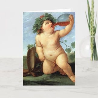 Het drink van Wenskaart Bacchus Kaart