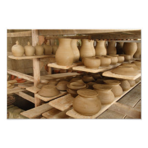 Het drogen van het aardewerk foto afdruk