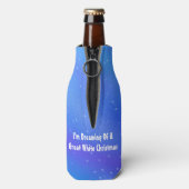 Het dromen van een geweldige witte haai grappige k flesjeskoeler (Fles Achterkant)