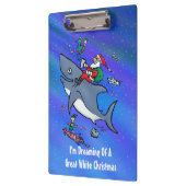 Het dromen van een geweldige witte haai grappige k klembord (Links)