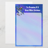 Het dromen van een geweldige witte haaienkerst briefpapier (Voorkant / Achterkant)