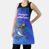 Het dromen van een geweldige witte haaienkerst schort (Insitu)