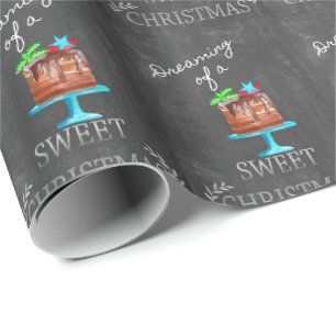 Het dromen van een heerlijk kerstfeest! cadeaupapier