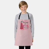 Het dromen van een roze kersttentellamp schort (Gedragen)