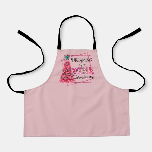 Het dromen van een roze kersttentellamp schort (Voorkant)