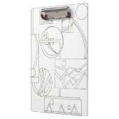 Het droombeeld van architect, driedubbele Bauhaus  Klembord (Links)